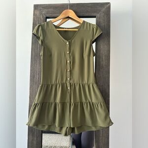 Olive green romper